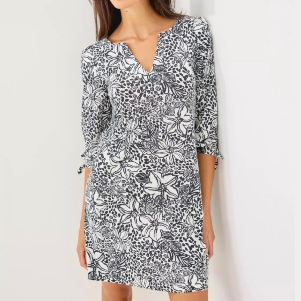 $90 Lilly Pulitzer Cath Dress. XXL Color: Onyx Lots To Spot - New